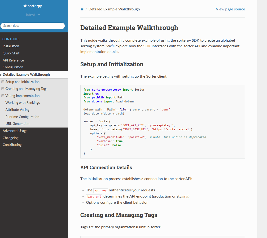 sorterpy (python sdk)